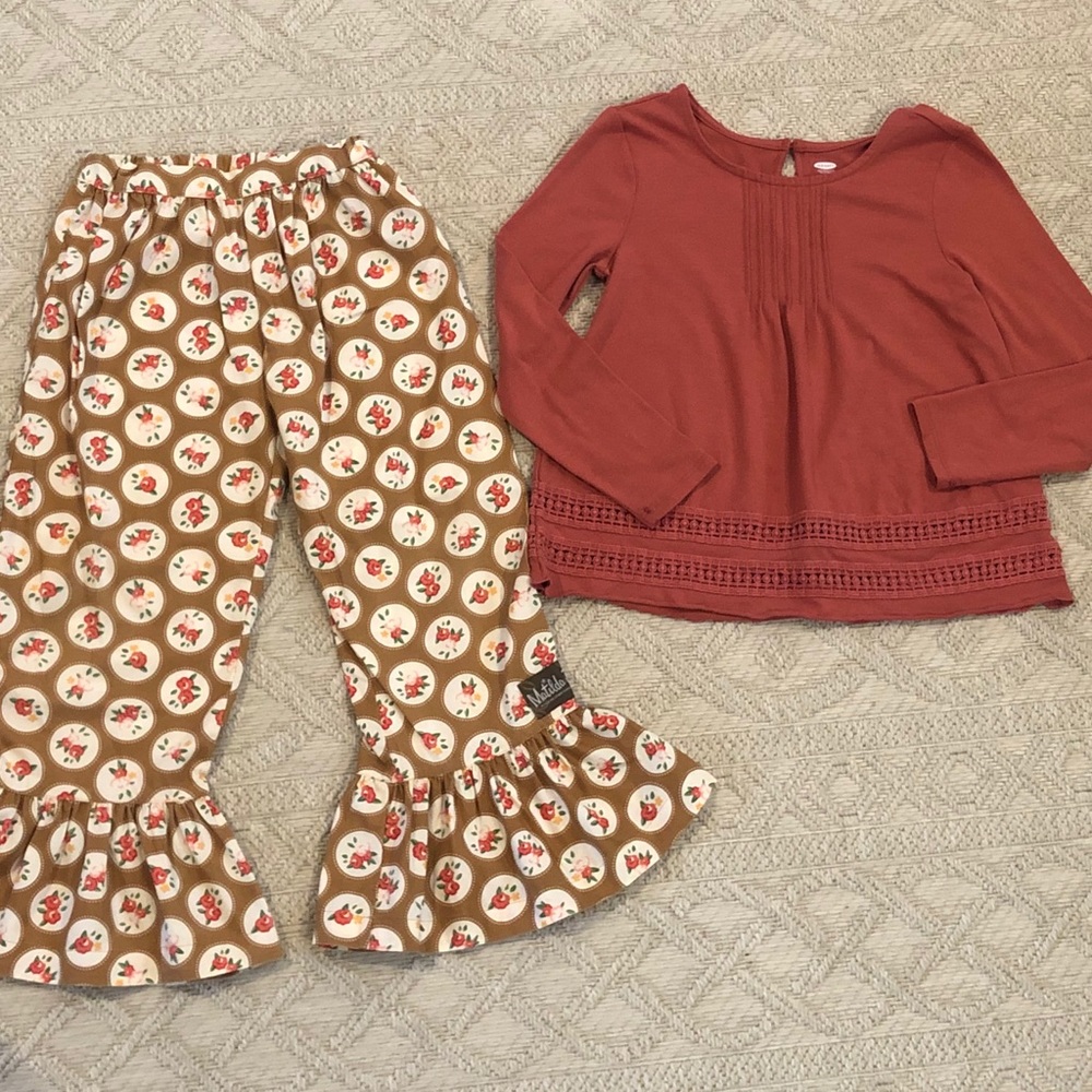 Matilda Jane Cameo Ruffles and Old Navy top